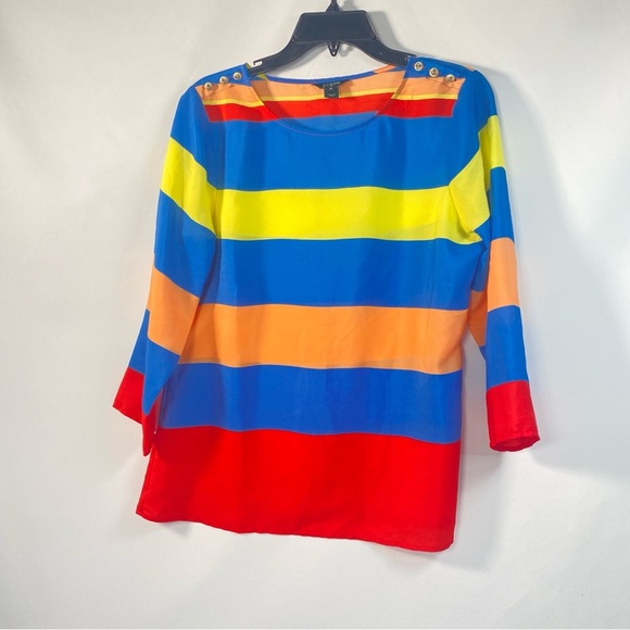 J. Crew Factory Nautical Stripe Top Size M - Picture 1 of 9